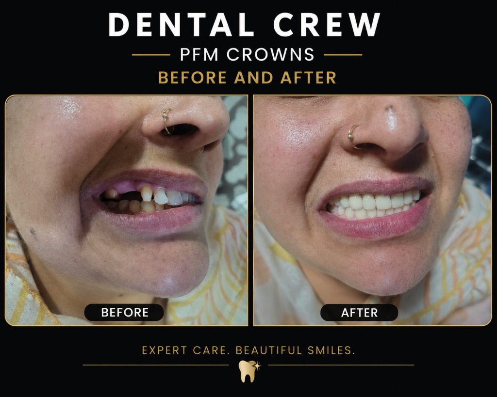 PFM Crowns Before After Restoration